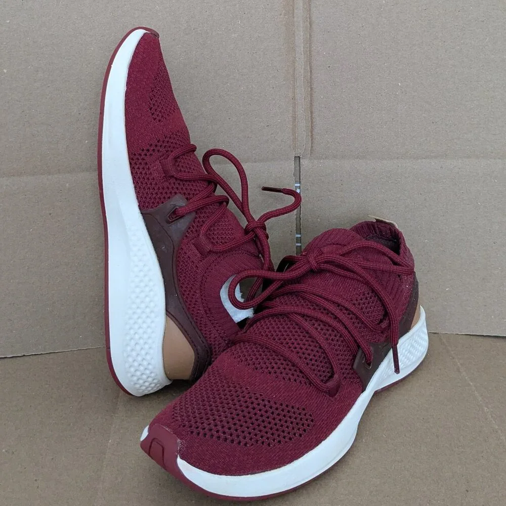 Timberland Sneakers Women's 8 Wine Red Flyroam Go Knit Tennis Shoes